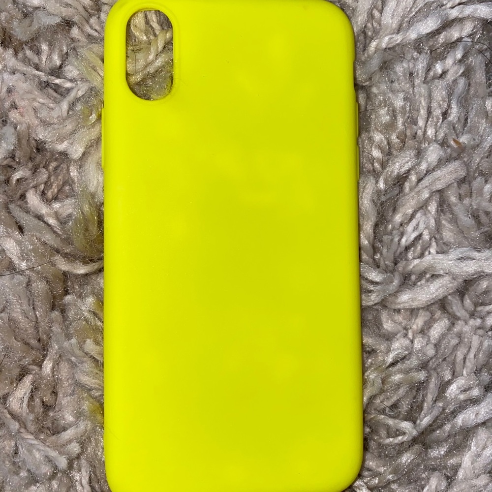 neon yellow iphone x phone case
